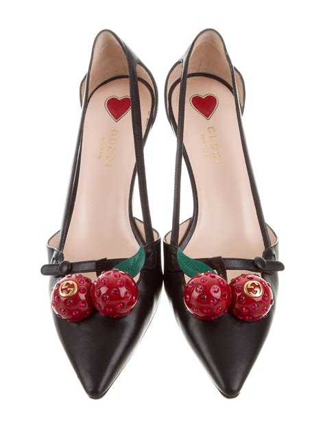 gucci cherry pumps|Gucci pumps salary.